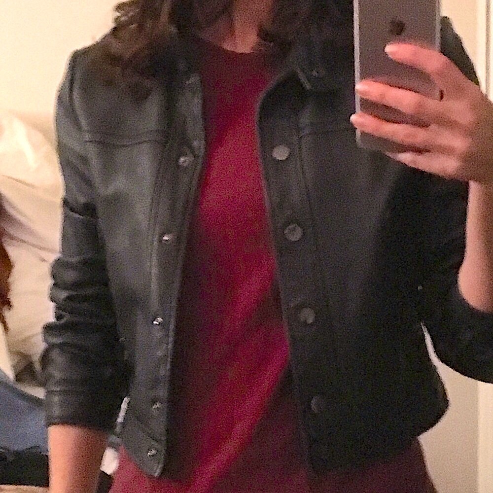 BCBG leather jacket